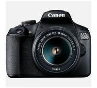 CANON - Kit Fotocamera EOS 2000D Kit + Obiettivo EF-S 18-55 IS II Sensore CMOS 24.1 Mpx Display 3 pollici Filmati Full HD WiFi NFC USB HDMI Nero