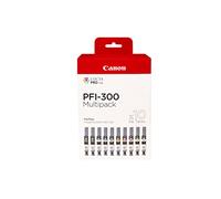 Canon 4192C008 Multipack Nero (opaco) / Nero (Foto) / ciano / magenta / giallo / ciano / magenta / Rosso / Grigio / Trasparente Originale PFI-300 10 Tintentanks