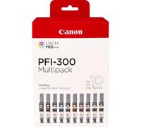 Canon PFI-300 cartuccia d\'inchiostro 10 pz Originale Nero, Blu, Ciano, Grigio,