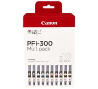 Canon PFI-300 Cartuccia Nero, Blu, Ciano, Grigio, Magenta, Nero per foto, Magenta per foto, Rosso, Giallo Originale - 4192C008