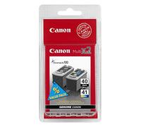 Canon PG-40/CL-41 - Cartuccia di inchiostro originale, 3 colori, 16/12 ml (nero/bianco/colore) (2 pezzi)