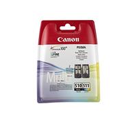 Canon PG-510/CL-511 - Cartuccia a getto d'inchiostro Page Life 220, 224 colori, 2970B010, confezione da 2 114888