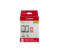 Canon PG-545 / CL-546 Genuine Ink Cartridges, Pack of 2 (1 x Black, 1 x Colour);