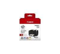 Canon PGI-1500 XL C M Y BK Pacchetto di 4 Cartucce d'inchiostro portata XL (Nero XL Ciano XL Magenta XL Giallo XL) Certificato (Imballaggi in plastica obsoleti 2018)