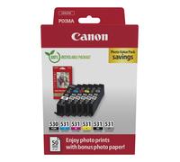 Canon PGI-530/CLI-531 PVP cartuccia d'inchiostro 6 pz Originale Nero Ciano Grigio Magenta Nero per foto Giallo NEW