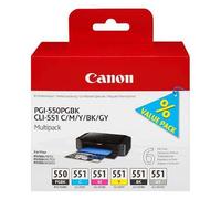 Canon Cartuccia d'inchiostro Multipack PGI-550 PGBK / CLI-551 BK/C/M/Y/GY