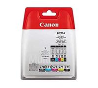 Canon PGI-570 BK CLI-571 BK C M Y PGBK Confezione da 5 Cartucce d'inchiostro (Nero Ciano Magenta Giallo Pigmento nero colore) Originale, Imballaggi in Plastica Obsoleti 2018