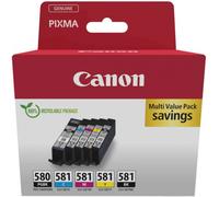CANON PGI-580 CLI-581 2078C007 CMYK INCHIOSTRO - 1705 PAGINE BIANCO/NERO PER PIXMA TR7550