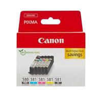 Canon Multipack nero / nero / ciano / magenta / giallo PGI-580+CLI-581 2078C007 - 1703 copie