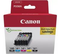 Canon 2078c007 cartuccia d'inchiostro 5 pz originale nero, blu, ciano, magenta, giallo