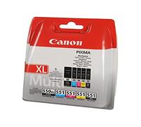 Canon Pgi550Xl/Cl551Xl Cartucce ad Alta Capacità, Pacchetto di 5