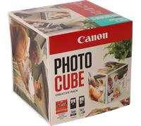 Canon Photo Cube con cartucce d'inchiostro PG-560 + CL-561 e carta fotografica lucida Plus Glossy II PP-201 5x5" (40 fogli) - Confezione multipla, Bl