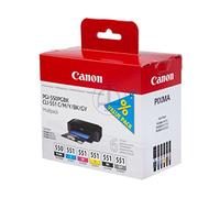 Canon Pixma MG 7550 (PGI-550 CLI 551 / 6496 B 005) - original - Ink cartridge multi pack black cyan magenta yellow gray - 7ml