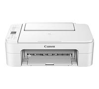 Canon PIXMA TS3351 - Stampante multifunzione a getto d'inchiostro a colori (stampa, scansione, copia, display LCD da 3,8 cm, WLAN, Print App, 4800 x 1200 Dpi), colore: Bianco