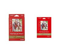 Canon PP-201 - Plus Carta Ombra 13 x 18 cm & 2311B003 PP-201 Carta Fotografica - 10 x 15 cm, 265 g/m2, Pacco da 50, 50 Pezzi