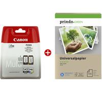 Canon + Prindo Green Recyclingpapier 500 Blatt Value Pack nero / differenti colori Originale PG-545+CL-546 MCVP