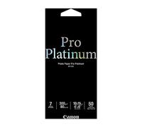 Canon Photo Paper Pro Platinum PT-101 2768B014, 300 g/m2, 10x15cm, 50pz, lucido, bianco, carta fotografica