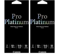 Canon PT-101 Carta Fotografica Lucida Professionale Formato 10x15cm (50 fogli) (Confezione da 2)