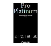 Canon Photo Paper Pro Platinum PT-101 2768B016, 300 g/m2, A4, 20pz, lucido, getto d'inchiostro, bianco, carta fotografica