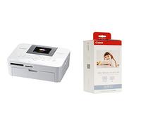 Canon Selphy CP1000 Stampante Fotografica Compatta a Sublimazione, 300x300 dpi, Bianco [Versione EU] & Consommable KP-108 pour imprimante selphy CP