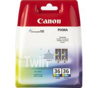 Originale Canon Pixma Mini 320 Cartuccia stampante (CLI-36 / 1511 B 018) colore Multipack (2 pz.), 249 pagine, 11.29 cent per pagina