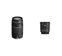 Canon Teleobiettivo Zoom, EF 75-300 mm f/4-5.6 III [Versione EU] & Obiettivo Ultragrandangolare con Zoom, EF-S 10-18 mm f/4.5-5.6 IS STM, Nero/Antracite