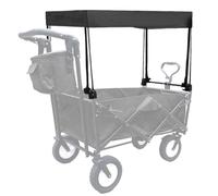 Canopato di vagone con pali di supporto 35x19x18 pollici di pioggia resistente al sole copertura del vagone black a baldacchino per picnic per campeggio n.