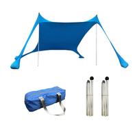 Canopato sulla spiaggia - da da sole 3x3m, tessuto resistente ai raggi UV, copertura esterna portatile | Patio giardino campeggio auto coperto in spiaggia vacanze solare protezione da sol