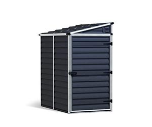 Canopia by Palram - Casetta da giardino in kit Skylight Pent 2,1 m², telaio in alluminio, pannelli in policarbonato, grigio scuro