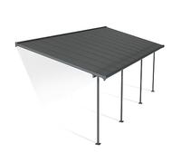 Canopia by Palram Pergola Sierra 739 x 295 cm in Alluminio e Policarbonato, Moderna ed Elegante, per Coprire una Terrazza Tutto L'anno (Grigio)