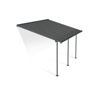 Canopia Capri Pergola addossata in alluminio 3x4.3 m Grigio