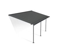 Canopia Capri Pergola addossata in alluminio 3x6.2 m Grigio