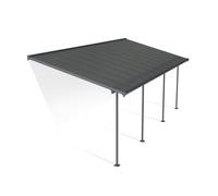 Canopia Capri Pergola addossata in alluminio 3x7.4 m Grigio