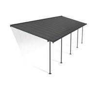 Canopia Capri Pergola addossata in alluminio 3x9.7 m Grigio