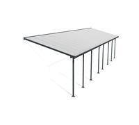 Canopia Feria Pergola Addossata in Alluminio 3X10.4 m Grigio