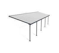 Canopia Feria Pergola Addossata in Alluminio 3X10.9 m Grigio
