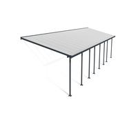 Canopia Feria Pergola Addossata in Alluminio 3X11.56 m Grigio