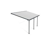 Canopia Feria Pergola Addossata in Alluminio 3X5.5 m Grigio