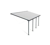 Canopia Feria Pergola Addossata in Alluminio 3X6.1 m Grigio