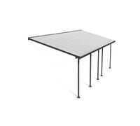 Canopia Feria Pergola Addossata in Alluminio 3X7.3 m Grigio