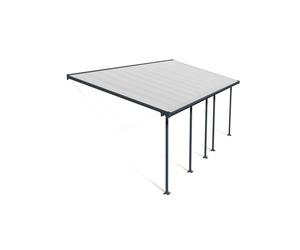 Canopia Feria Pergola addossata in alluminio 3x7.3 m Grigio
