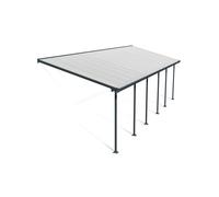 Canopia Feria Pergola Addossata in Alluminio 3X9.2 m Grigio