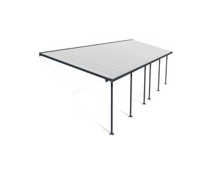 Canopia Feria Pergola addossata in alluminio 3x9.7 m Grigio