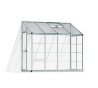 Canopia Lean-To Serra da giardino ibrida in policarbonato 244x124x225 cm Argento