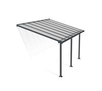 Canopia Olympia Pergola addossata in alluminio 3x4.3 m Grigio