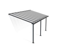 Canopia Olympia Pergola addossata in alluminio 3x5.5 m Grigio