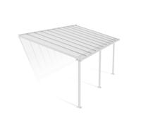 Canopia Olympia Pergola Addossata in Alluminio 3X6.2 m Bianco