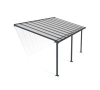 Canopia Olympia Pergola Addossata in Alluminio 3X6.2 m Grigio