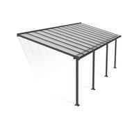 Canopia Olympia Pergola Addossata in Alluminio 3X7.4 m Grigio