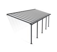 Canopia Olympia Pergola Addossata in Alluminio 3X8.6 m Grigio